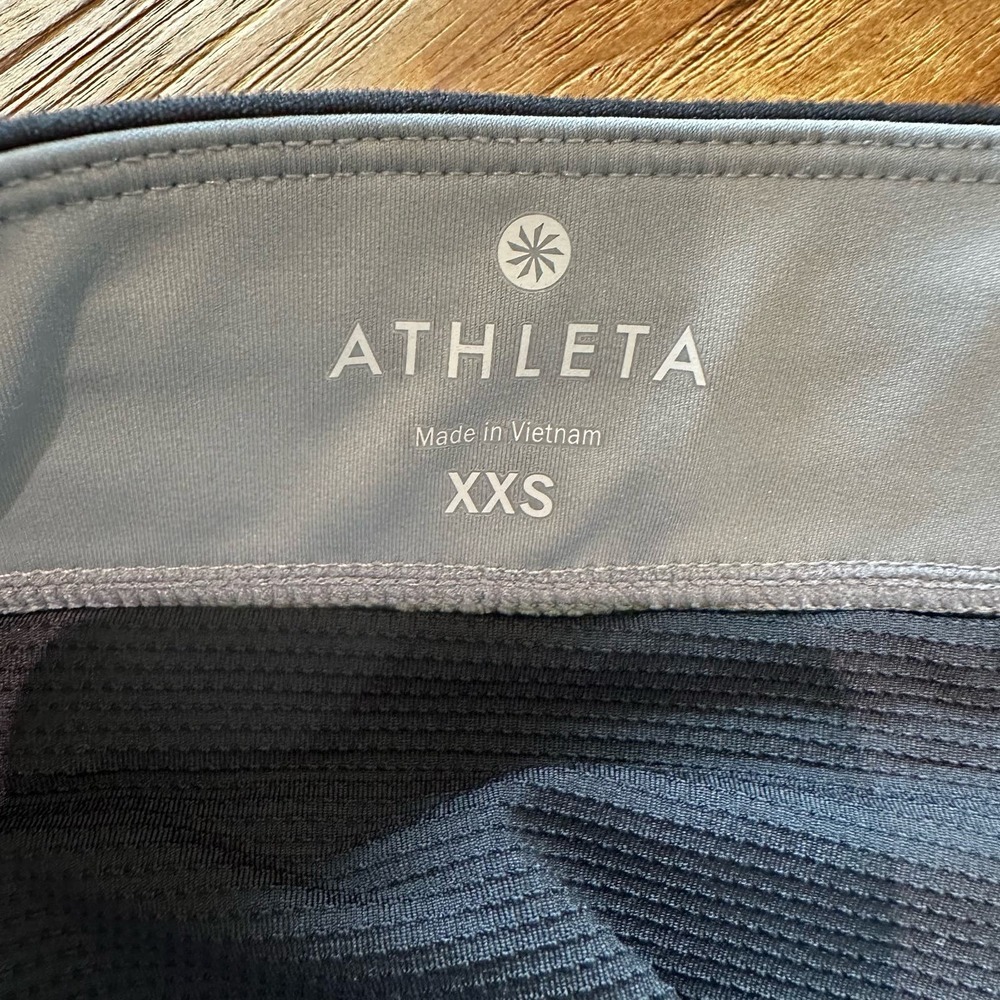 Athleta Women’s Black Grey‎ Stretch Ankle Zip Leggings Workout Gym - Picture 8 of 11